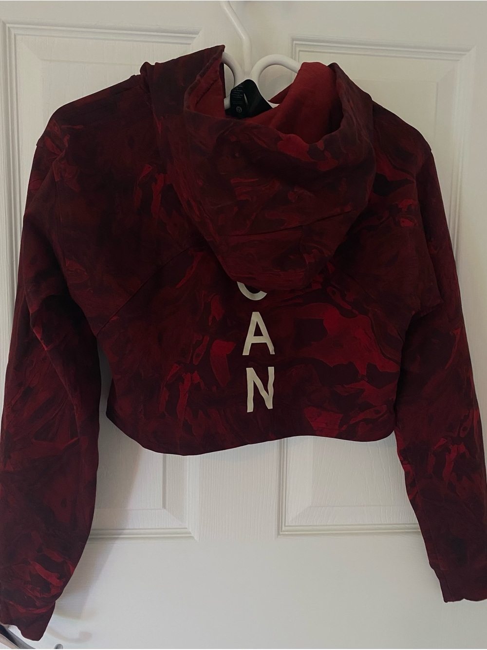 Lululemon Team Canada Olympics All Yours Cropped Hoodie - Red Marble - Picture 4 of 15